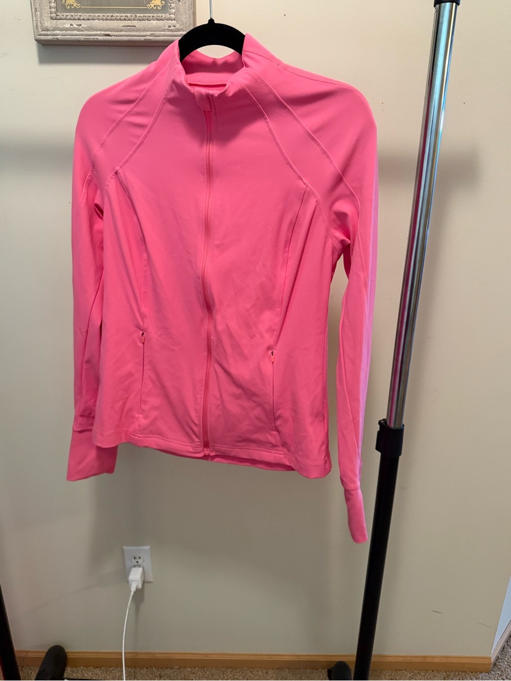 Avia Hot Pink Full-Zip Athletic Jacket with matching leggings